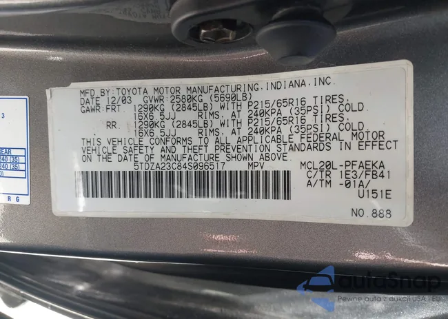 5TDZA23C84S096517: 42813685