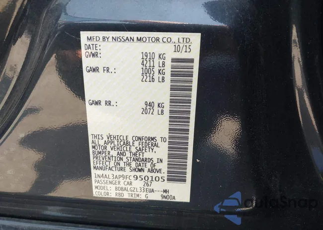 1N4AL3AP9FC950105: 42815073