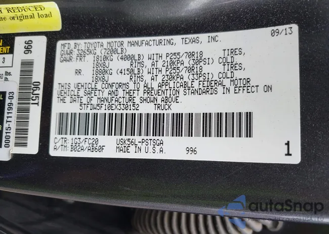 5TFDW5F10EX330152: 42815265