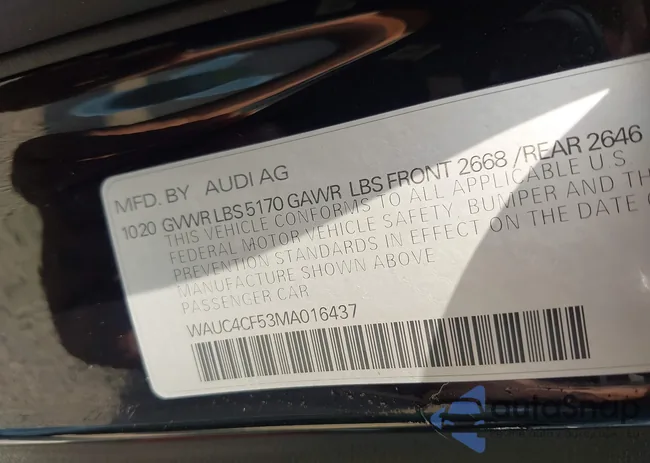 WAUC4CF53MA016437: 42814667