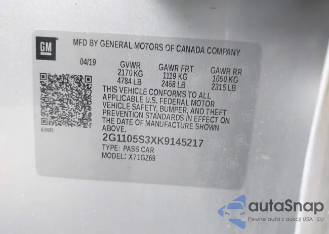 2G1105S3XK9145217: 42814834