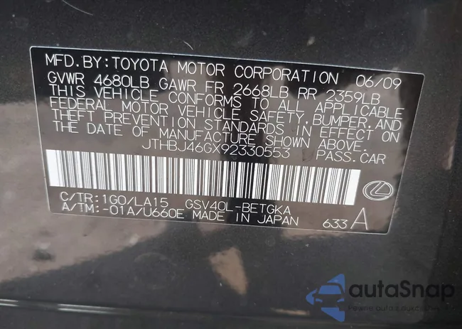 JTHBJ46GX92330553: 42816011