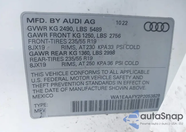 WA1EAAFY2P2053829: 42816054