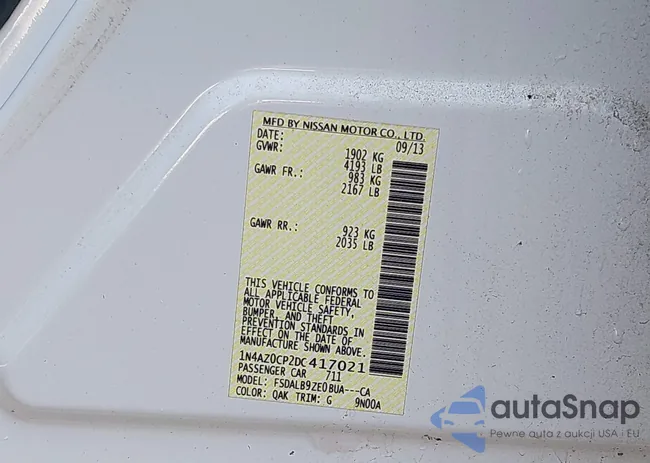 1N4AZ0CP2DC417021: 42816067