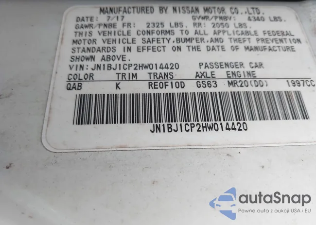 JN1BJ1CP2HW014420: 42816129