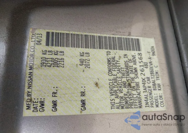 1N4AL3AP4DC261568: 42816267