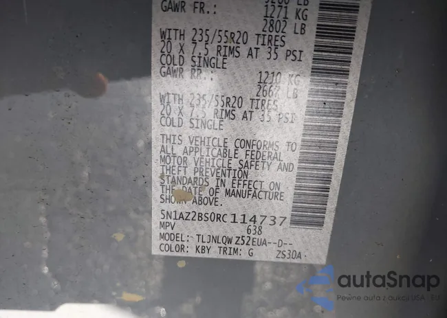 5N1AZ2BS0RC114737: 42815533