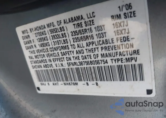 5FNRL38756B056754: 42815761