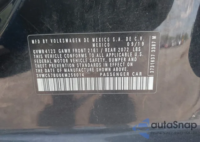 3VWC57BU0KM256014: 42815848