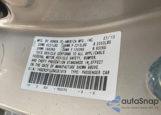 1HGCR2F58DA261878: 42816987