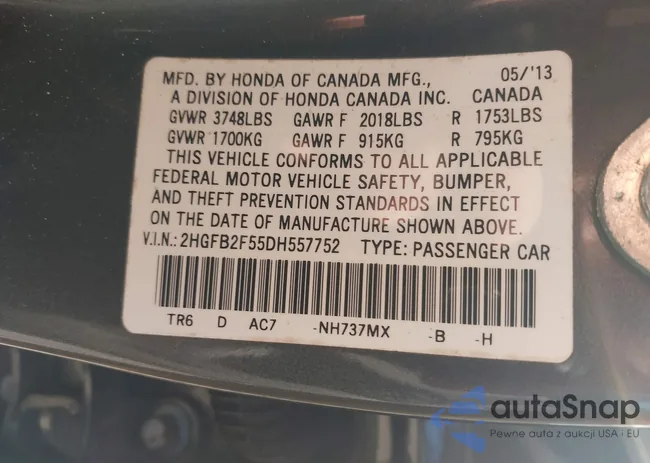 2HGFB2F55DH557752: 42817068