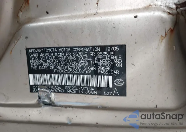 JTHCK262562002169: 42817126