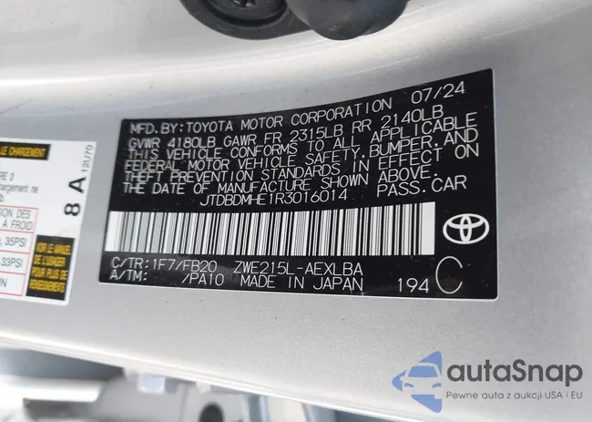 JTDBDMHE1R3016014: 42817306