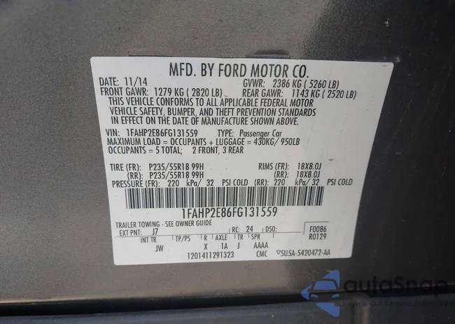 1FAHP2E86FG131559: 42817336