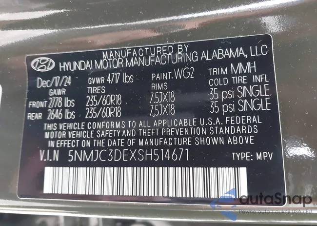 5NMJC3DEXSH514671: 42817385