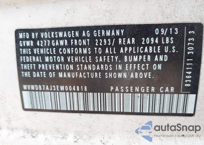 WVWDB7AJ3EW004818: 42817390