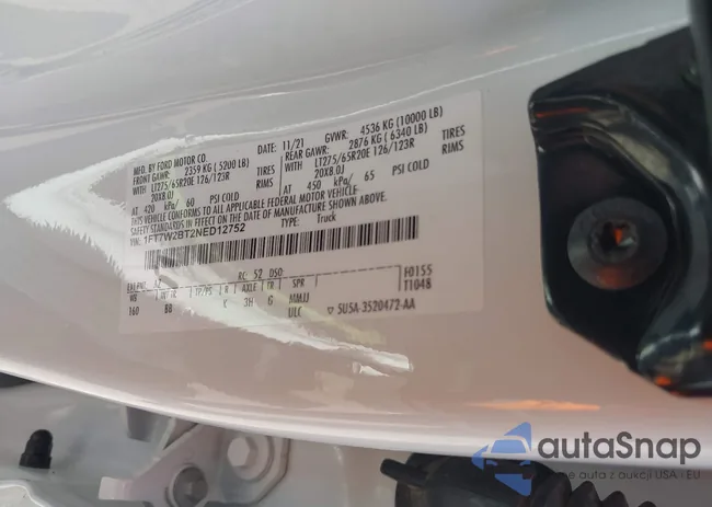 1FT7W2BT2NED12752: 42816539