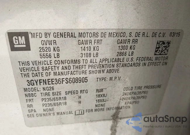 3GYFNEE36FF608905: 42816622