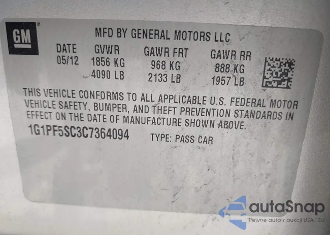 1G1PF5SC3C7364094: 42818105