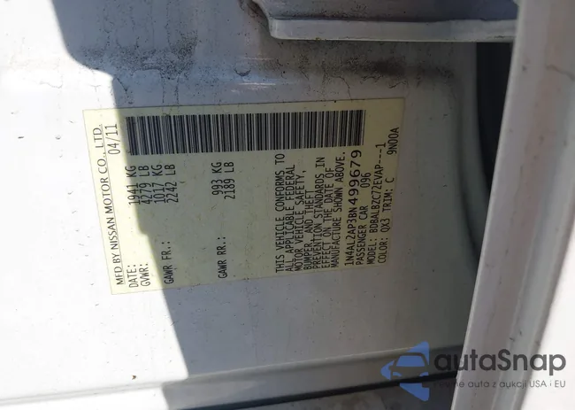 1N4AL2AP3BN499679: 42818127