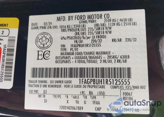 1FAGP8UH1R5125555: 42818130