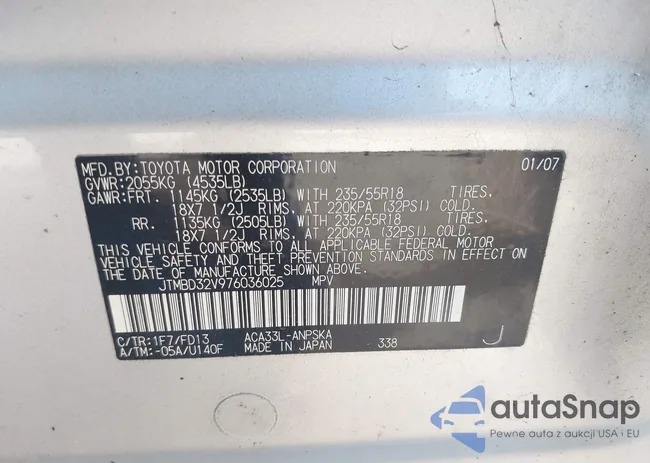 JTMBD32V976036025: 42818133