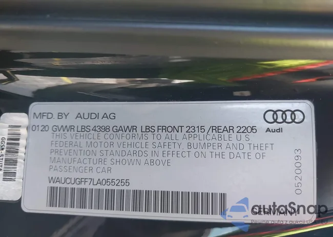 WAUCUGFF7LA055255: 42818152