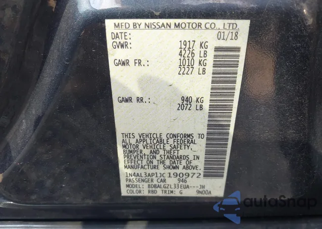 1N4AL3AP1JC190972: 42818208