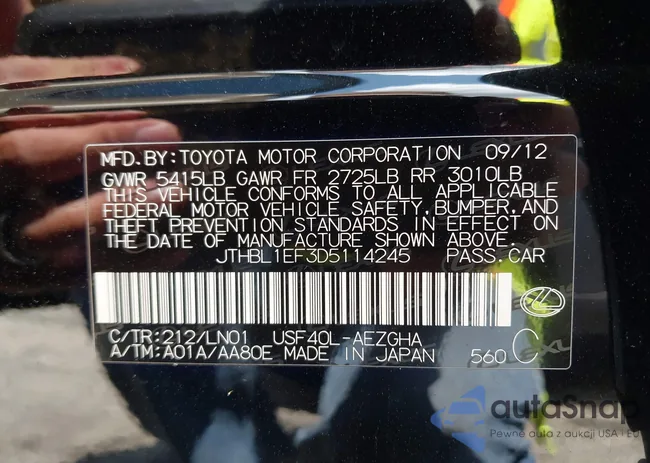 JTHBL1EF3D5114245: 42818251