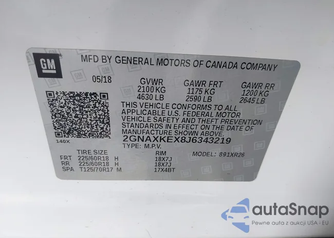 2GNAXKEX8J6343219: 42818318