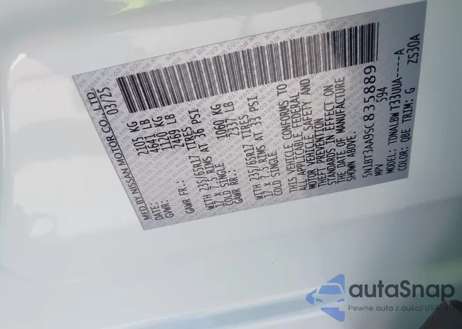 5N1BT3AA9SC835889: 42817655