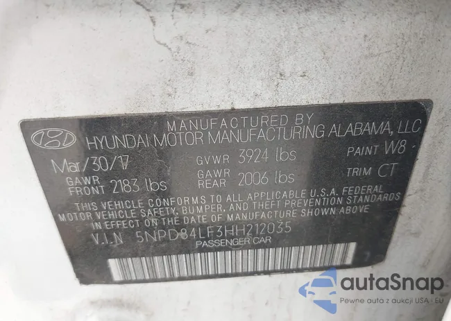 5NPD84LF3HH212035: 42817661