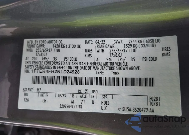 1FTER4FH2NLD24928: 42817729