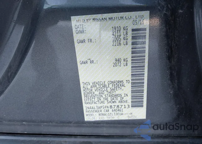 1N4AL3AP5FN878713: 42819111