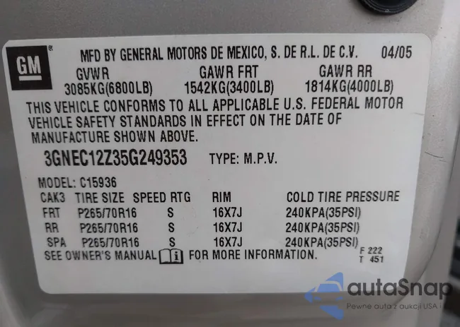 3GNEC12Z35G249353: 42819116