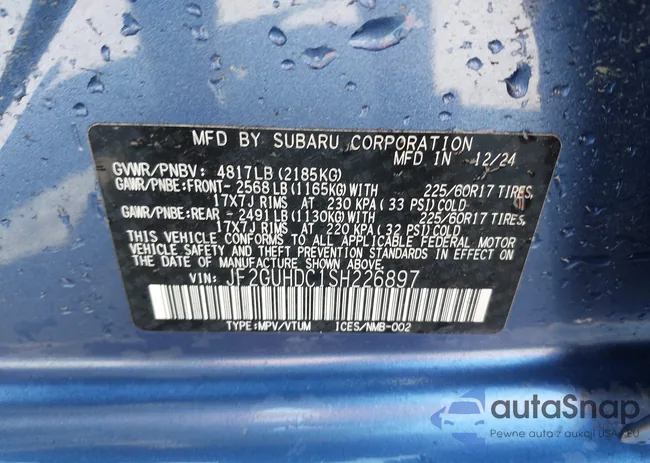 JF2GUHDC1SH226897: 42819242