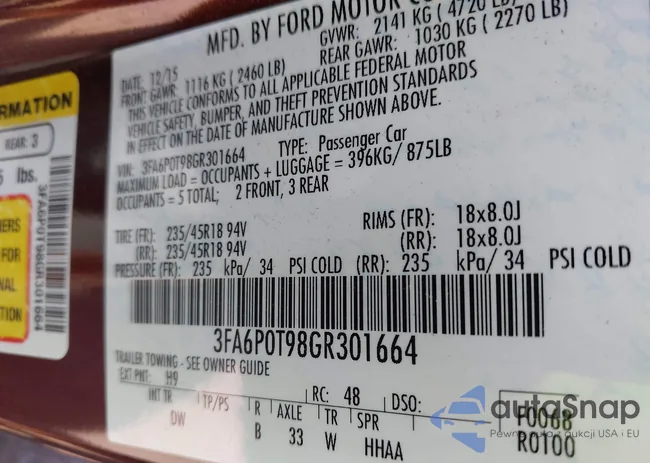 3FA6P0T98GR301664: 42819367