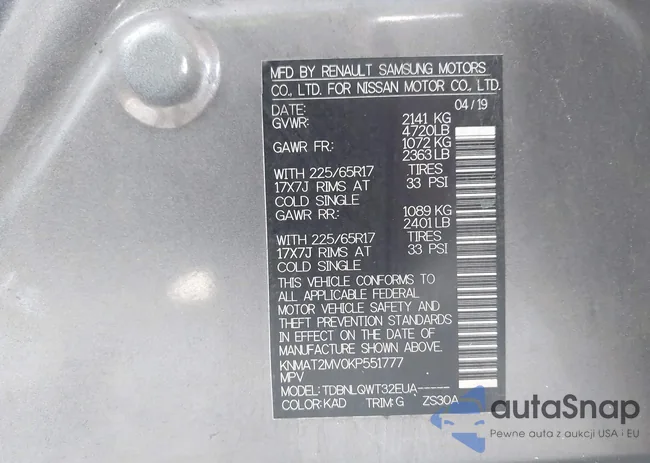 KNMAT2MV0KP551777: 42819408