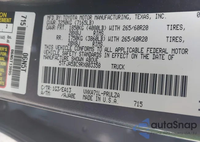 5TFJA5BC9RX003358: 42819417