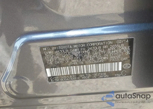 JTHBE1BL1E5036649: 42818655