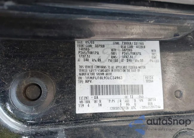 1FMFU18L93LC34963: 42818705