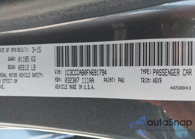 1C3CCCAB0FN691794: 42818747