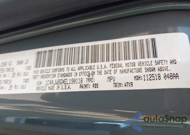 1C4AJWBGXEL190118: 42818804