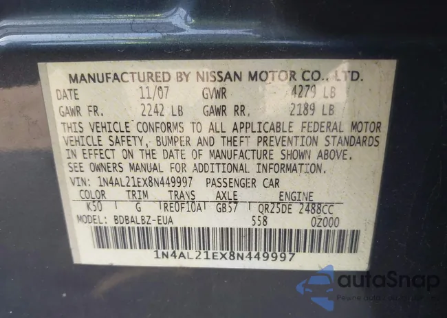 1N4AL21EX8N449997: 42818853