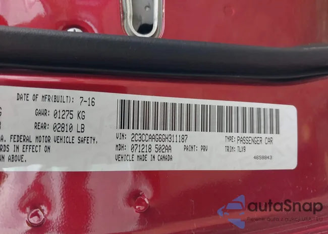 2C3CCAAG6GH311187: 42818856