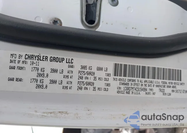 1C6RD7MT4CS154994: 42818900