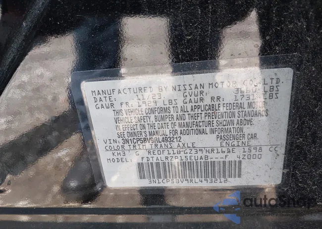 3N1CP5BV9RL493212: 42820096