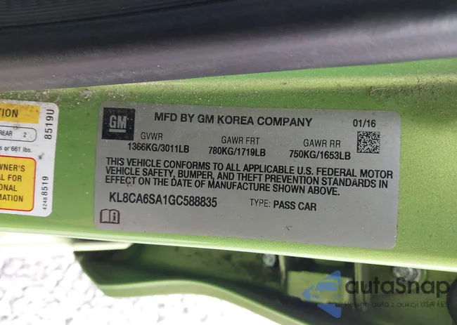 KL8CA6SA1GC588835: 42820104