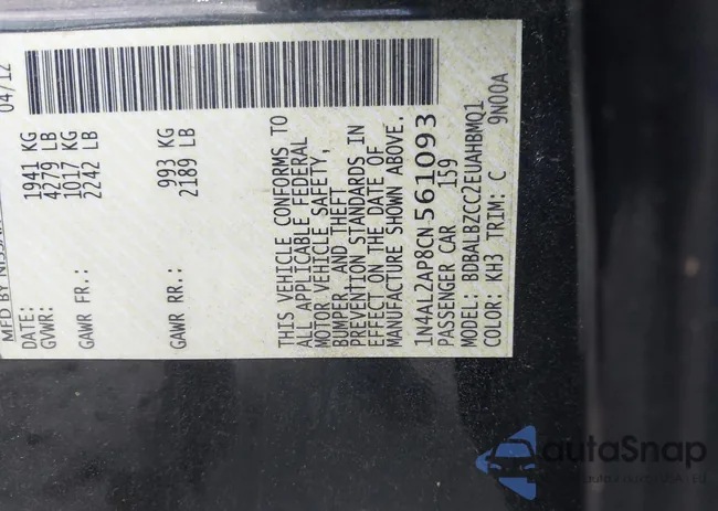 1N4AL2AP8CN561093: 42820432