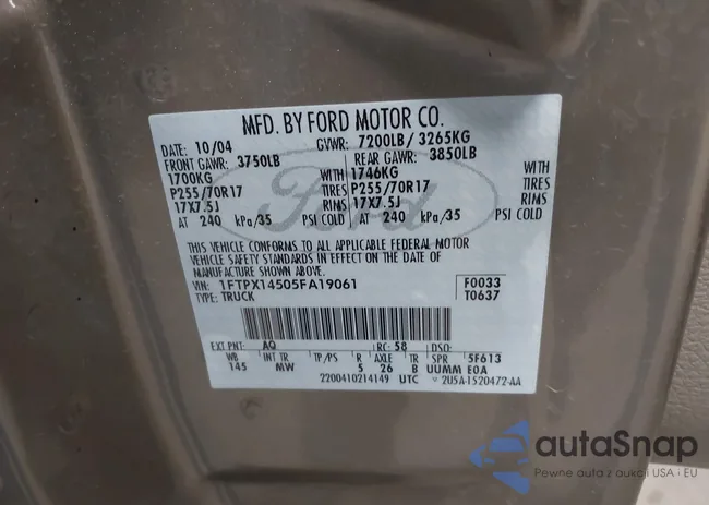 1FTPX14505FA19061: 42820481